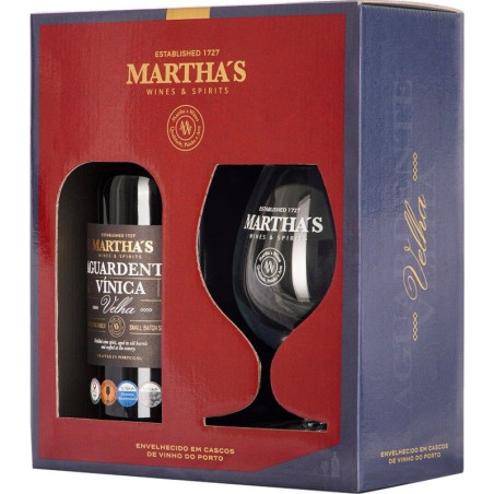 Aguardente Martha's Vinica Velha C/Copo 700ml - Garrafeira Alcacerense